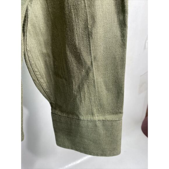 Jaeger Olive Oxford Collar Regular Fit Button Casual Dress Shirt Men's Large 46" - Picture 3 of 7